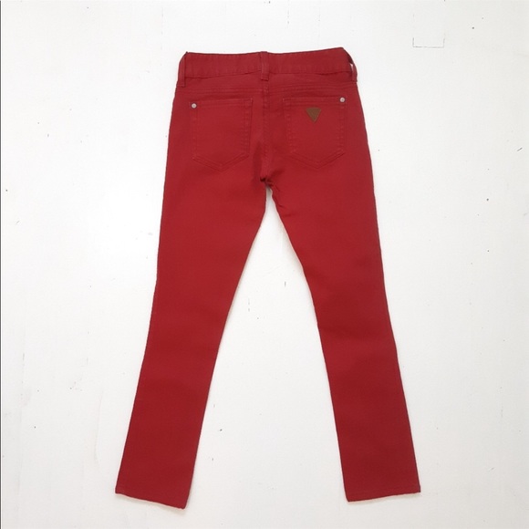 Guess Red Ankle Length Skinny Sarah Fit Jeans - Picture 5 of 9
